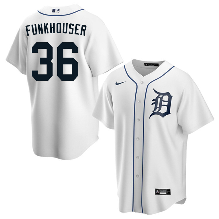 Nike Men #36 Kyle Funkhouser Detroit Tigers Baseball Jerseys Sale-White